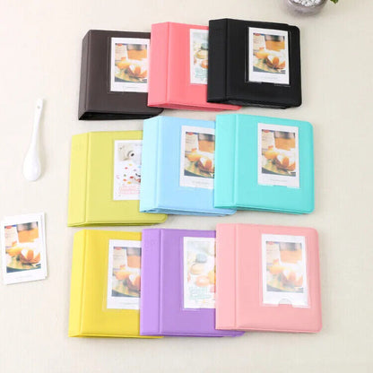 Photo Album 64 Pockets Candy Color Polaroid Mini Photocards Image Holder Storage