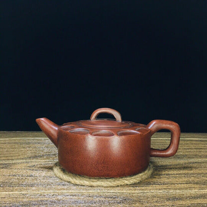 vintage chinese yixing purple clay teapot zisha ceremony carving Collectible art
