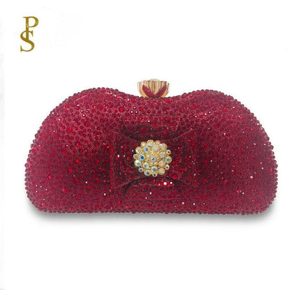 Evening Purse Hasp Beautiful Hand Bag Pouch Traveling Luxury Bags Bow Diamonds