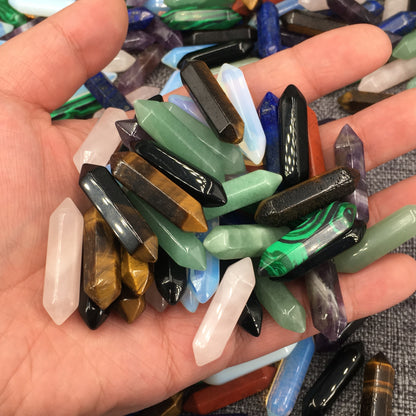 A Lot Natural Obelisk Quartz Crystal Wand Double Point Wholesale Reiki Healing