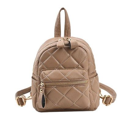 Nylon Bag Small Knapsack Quilted Pattern Travel Backpack Shoulder Bag 18*20*11CM