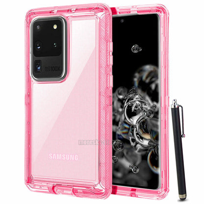 Case For Samsung Galaxy S20 Plus Ultra 5G, Clear Rugged Heavy Duty Phone Cover
