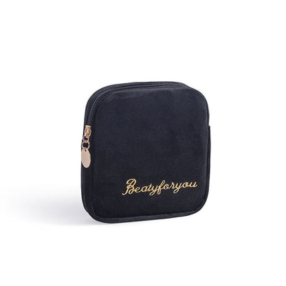 Cosmetic Bag Soft Velvet Make Up Storage Toiletry Package Travel Organizer Pouch