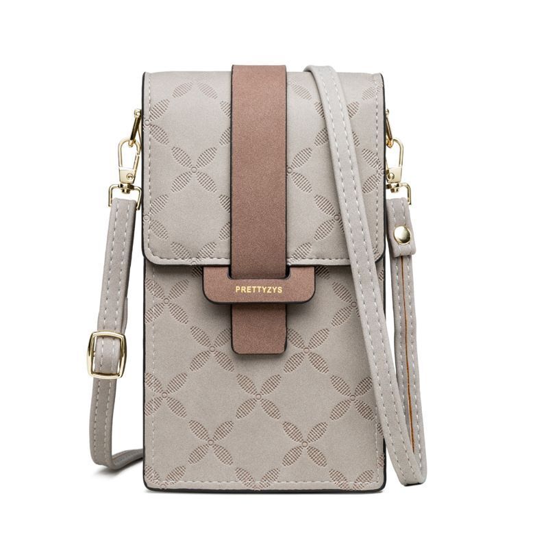 Wallet Flower Petals Plaid Shoulder Bag Messenger Flap Purse Multi-Card Holder