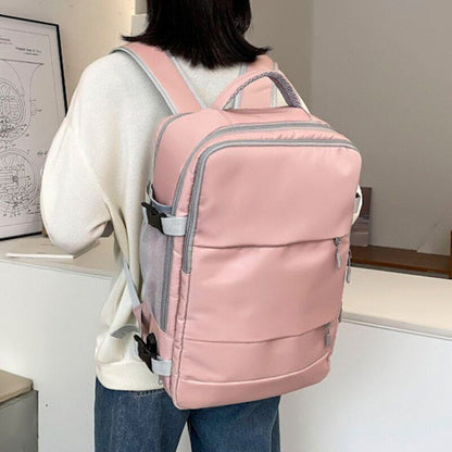 Women Travel Backpack Water Daypack Bag With Luggage Port Backpack