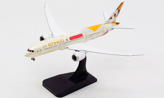 JC Wings Etihad Airways for Boeing 787-9 A6-BLM Flaps down 1:400 plane model