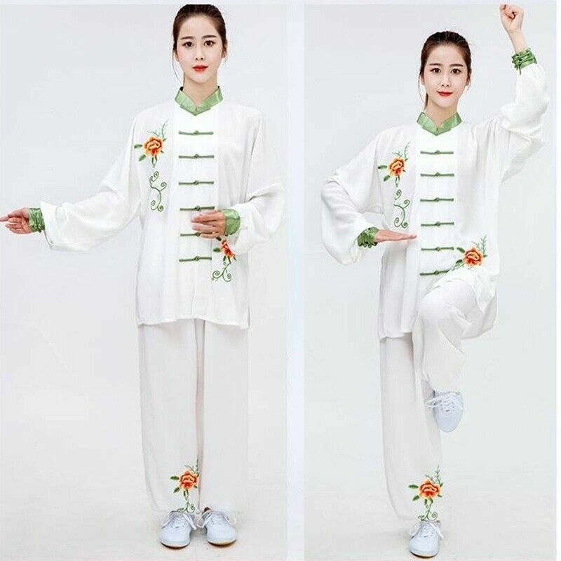 Women Men Cotton Tai Chi Set Embroidery Loose Chinese Kung Fu Suit Martial Art