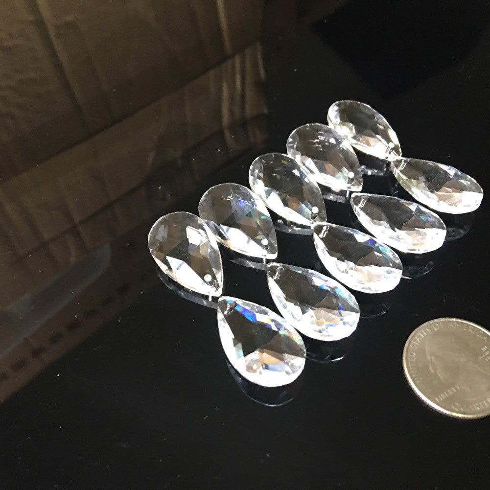 10PC 28MM Clear Angel Tear Crystal Suncatcher Austrian Crystal Chandelier Lamp