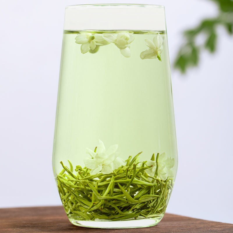 茉莉飘雪茉莉花茶浓香型茶叶新茶川茶木桶礼盒装500g Jasmine Snow Jasmine Tea Strong Scented Sichuan Tea