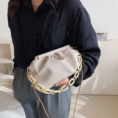 Synthetic Leather Chain Handbags Small Purses Shoulder Messenger Crossbody Bags