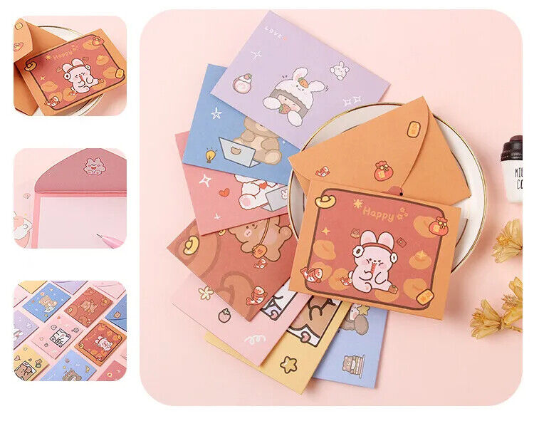 Greetings Card 50Pcs Cartoon Ins Student DIY Tanabata Teachers Day Wish Postcard