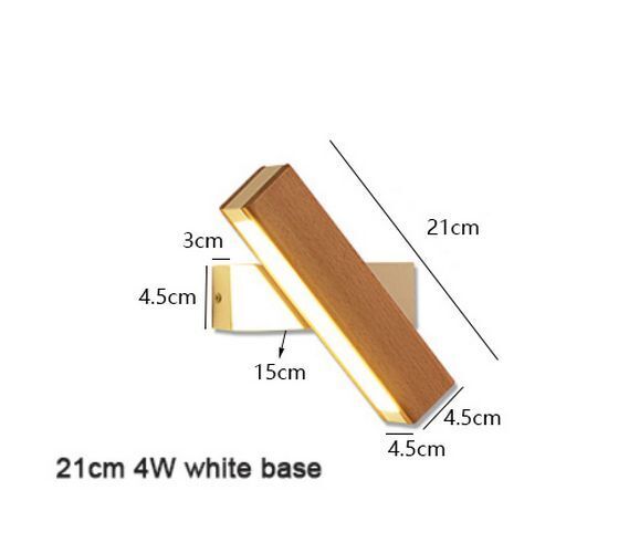 LED Wall Lamp Wooden Nordic Modern Adjustable Lighting Bar Restaurant Decoration