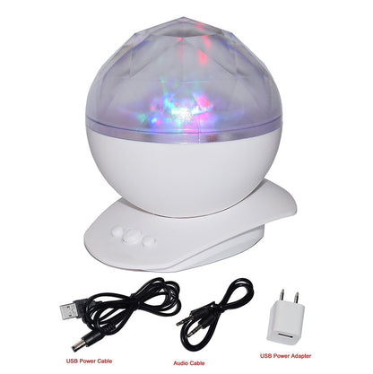 Relaxing Colorful Diamond Light Projection Lamp with Speaker