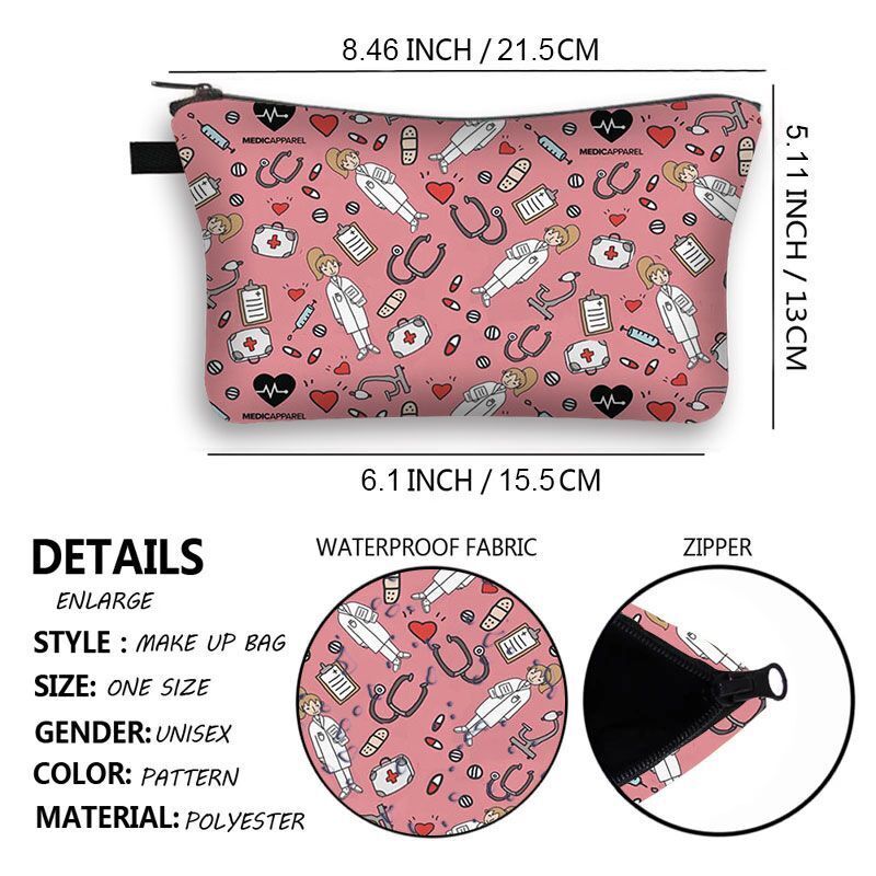 Women Cosmetic Bags Travel Storage Handbags Makeup Bag Toiletry Purse 15*21*13CM