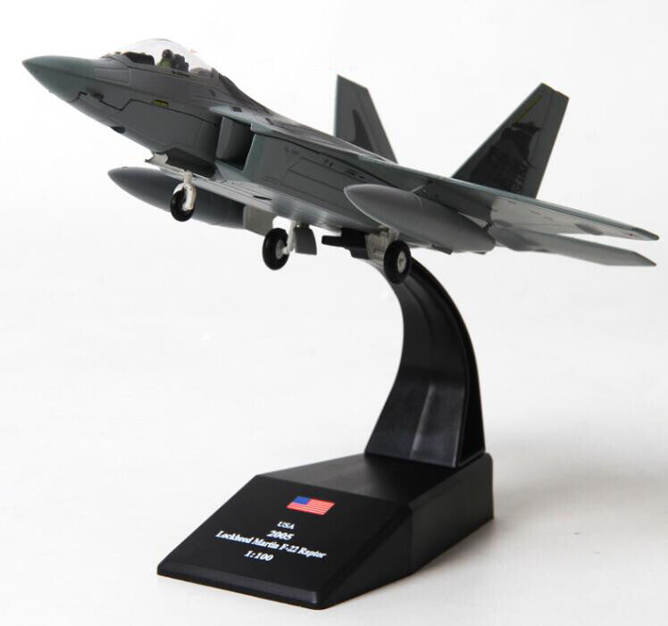 TEERBO US Lockheed Martin F22 1/100 diecast plane model aircraft