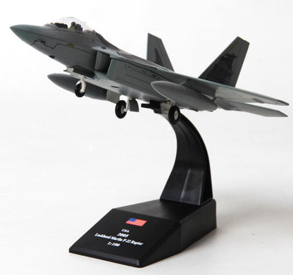 TEERBO US Lockheed Martin F22 1/100 diecast plane model aircraft