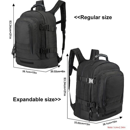Military Tactical Backpack Rucksack Expandable Outdoor Travel Bag Camping Hiking