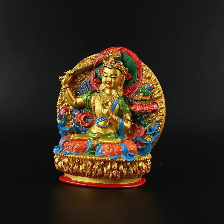 Manjushri Puxian Statue Buddha Statue Offering Supplies Resin Crafts Home Decor