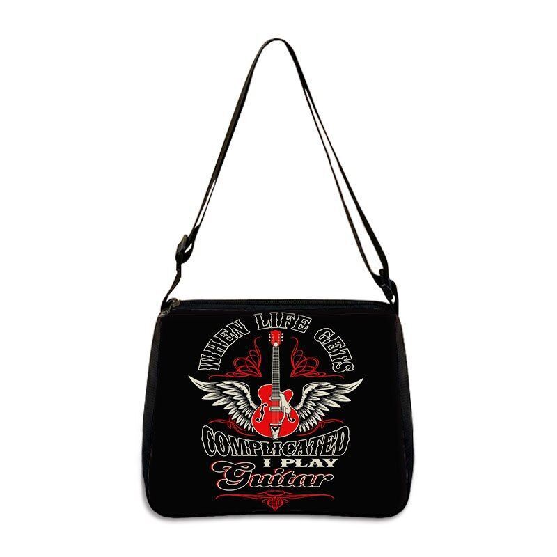 Music Print Handbags Causal Shoulder Bags Crossbody Purse Satchel Messenger Bag