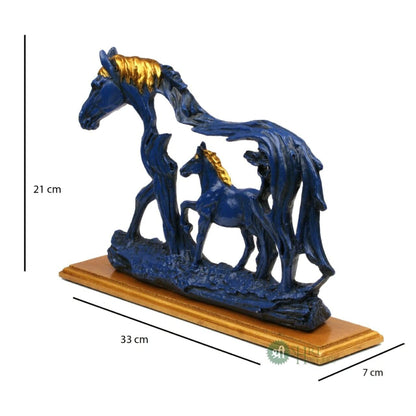 Polyresin Horse Statue with Baby Horse Animal Idol Figurine Gifts for Home Decor