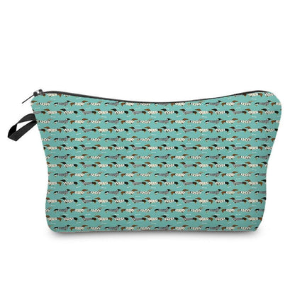 Cute Printed Cosmetic Bags Travel Storage Pouch Reusable Makeup Purse Polyester