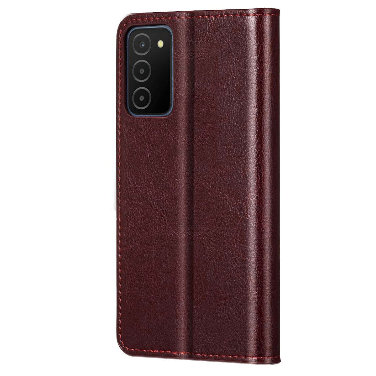 For Samsung Galaxy A03s/SM-A037F Case, Protective Leather Cover / Tempered Glass