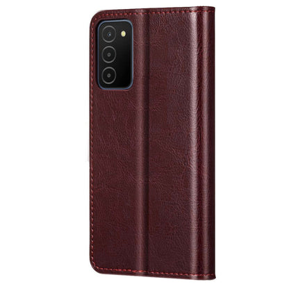 For Samsung Galaxy A03s/SM-A037F Case, Protective Leather Cover / Tempered Glass