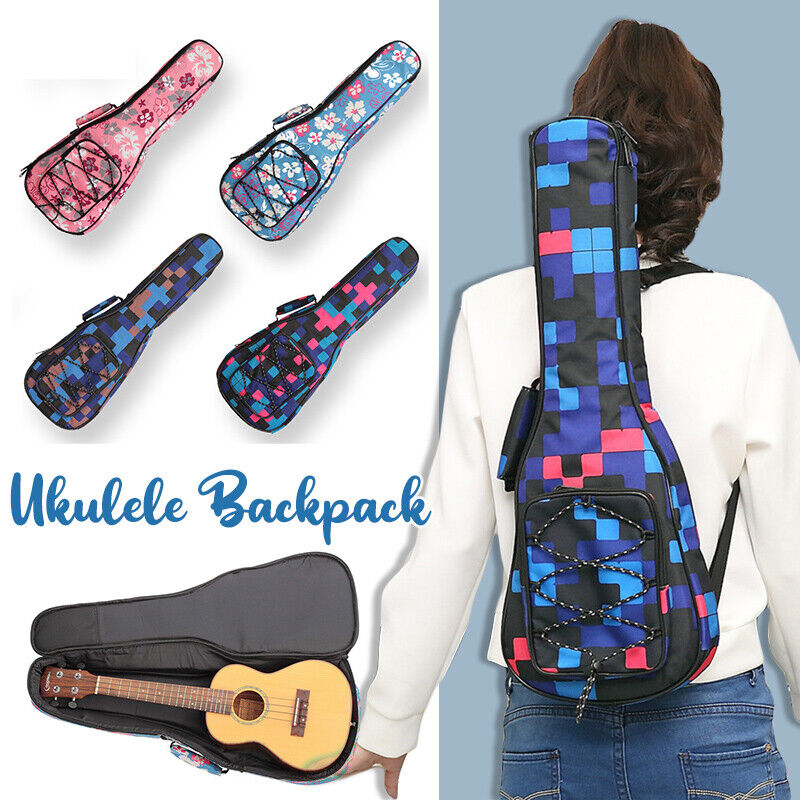 Waterproof Padded Ukulele Backpack Protective Storage Bag Mandolin Carry Case