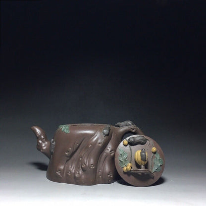 l-0Chinese Yixing Zisha Clay Handmade Exquisite Teapot （五谷丰登 底款：蒋蓉）