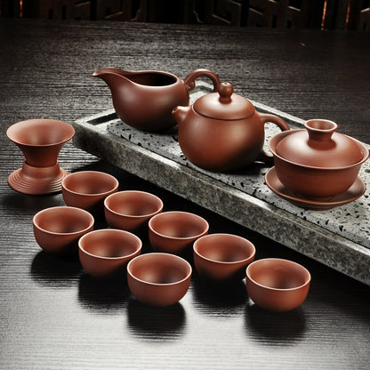 Handmade Drinkware China Kung Fu Purple Sand Teapot Tea Set Ceramic Teapot Cup