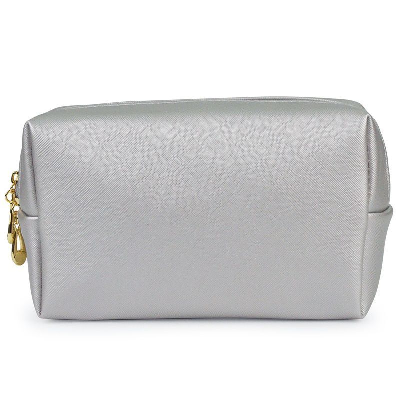 Synthetic Leather Zipper Cosmetic Bag Traveling Beauty Case Makeup Bag Organizer