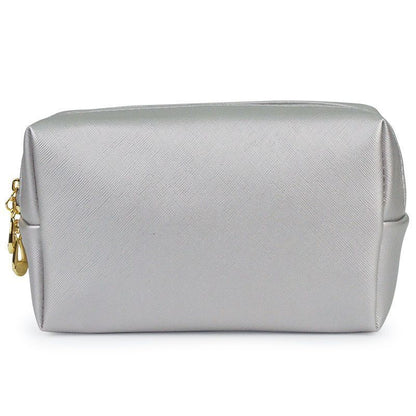 Synthetic Leather Zipper Cosmetic Bag Traveling Beauty Case Makeup Bag Organizer