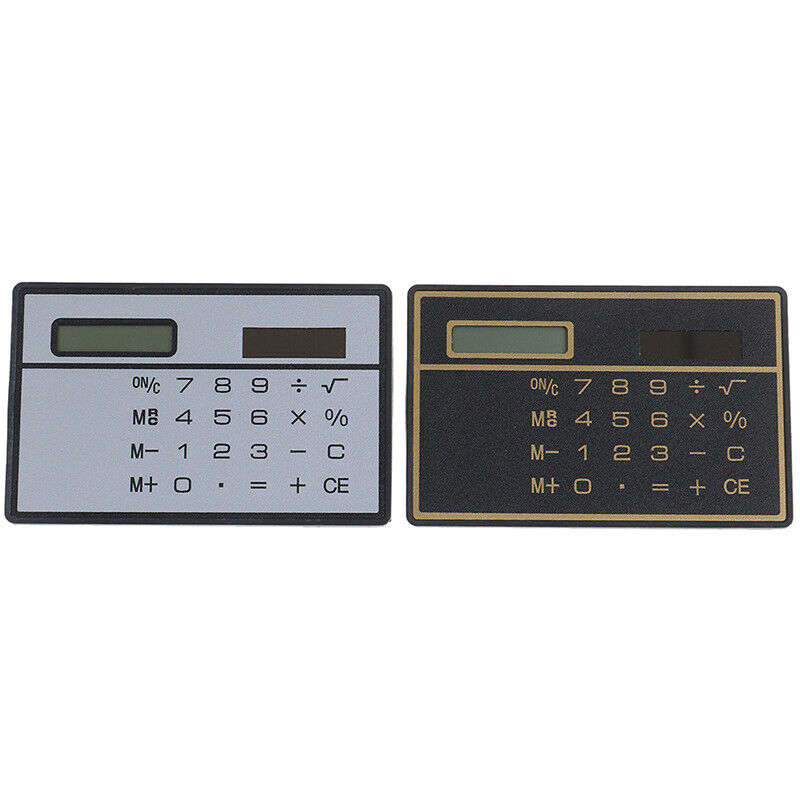 Mini Calculator Credit Card Size Stealth School Cheating Pocket Size 8 DigI-ca