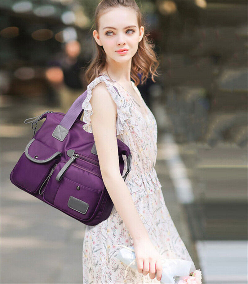 Women's Multi-pockets Shoulder Bag Portable Outdoor Travel Zipper Handbags