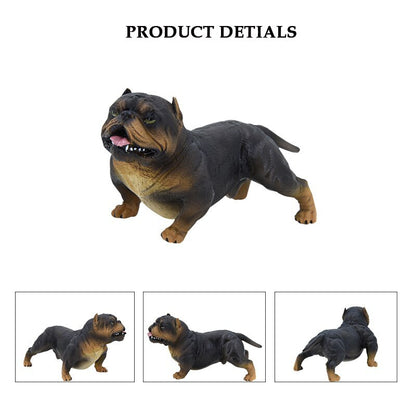 Hand Painting Realistic Animal Action Figures Playset Bully Pitbull Figurines