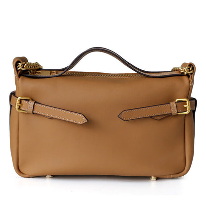 Small Mini Real Leather Shoulder Bag Tote Pouch w/ Chain Straps Fashion Handbag