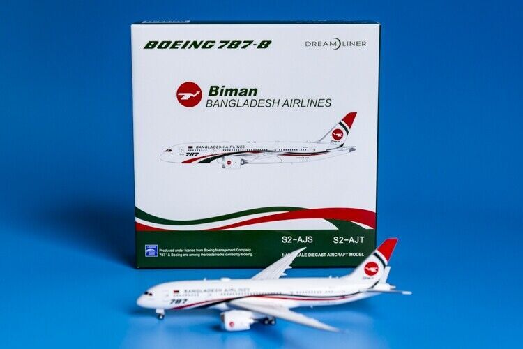 1:400 JC Wings BANGLADESH AIRLINES BOEING 787-8 Passenger Airplane Diecast Model
