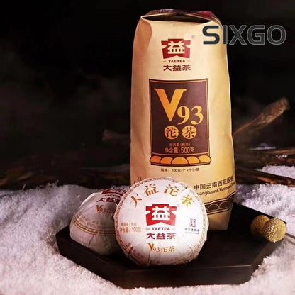 2022 Yr Dayi V93 Puer Shu Tea Batch 2201 Ripe Pu Erh TAETEA Puer Tea 500g