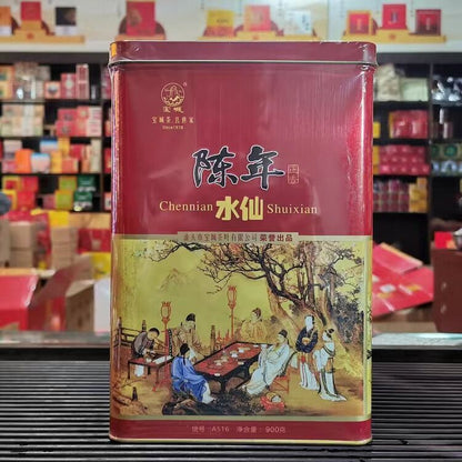 Aroma ChenNian ShuiXian Aged Shui Xian Bao Cheng A516 Wuyi Oolong Tea 900g Tin