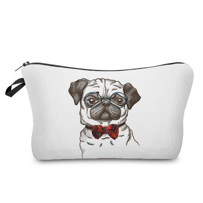 Cute Printed Cosmetic Bags Travel Storage Pouch Reusable Makeup Purse Polyester