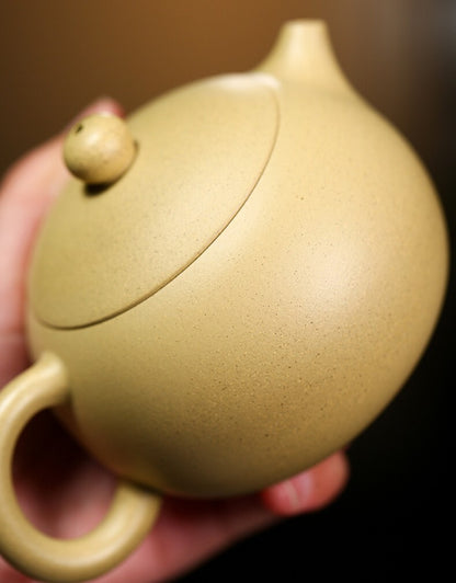 220ml Xishi Pot Real Yixing Zisha Green Clay Marked Tea Pot Handmade On Sales