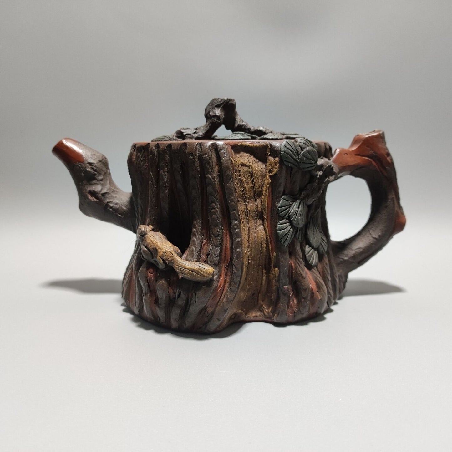 Vintage Chinese Yixing Purple Clay Teapot Zisha Ceremony Carving Collectible Art