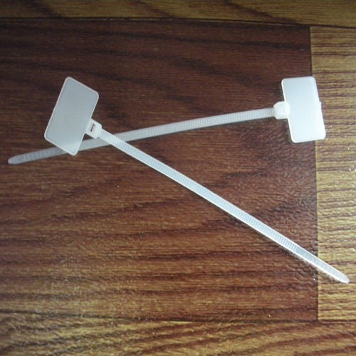New 100Pcs Zip Ties Write on Ethernet RJ45 RJ12 Wire Power Cable Label Mark Tags