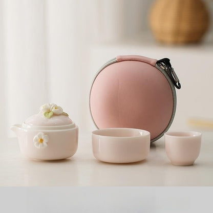 Tea Set For Lady Floral Decoration Porcelain Tea Pot With Lid Master Tea Cup New