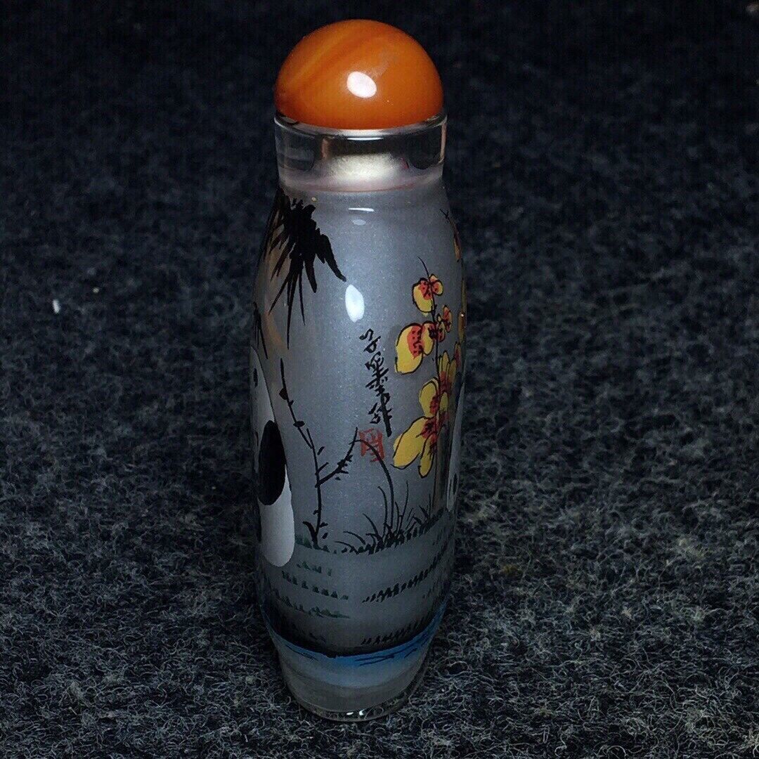 Ancient Chinese handmade interior painting ancient glazed snuff bottle