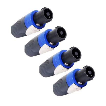 4Pcs NL4FC Speaker 4 Pole Cable Plug Connector for Audio Speaker Repair Parts