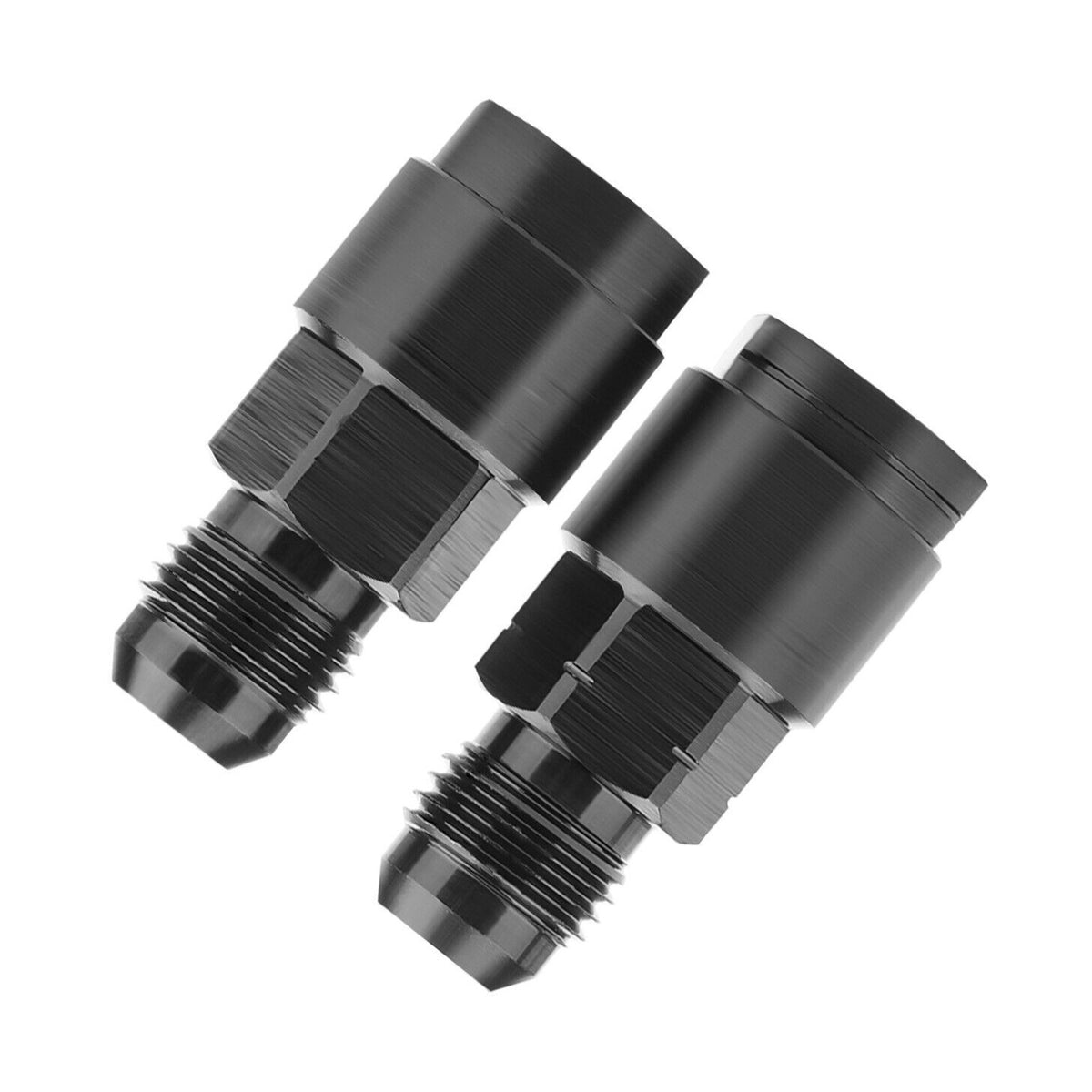 AN6 to 5/16in & 3/8in Aluminum Straight Fitting Angle Fuel Line EFI Adapter