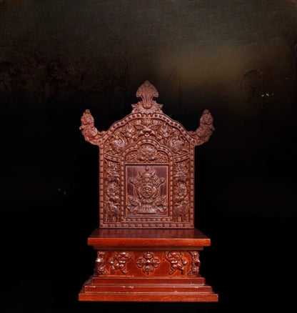 Oak Buddhist Niche Worship Desk Shrine Removable Retro Buddha Base Ornament