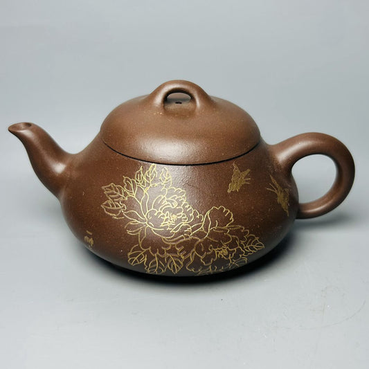 Vintage Chinese Yixing Purple Clay Teapot Zisha Ceremony Exquisite Tea Set Art