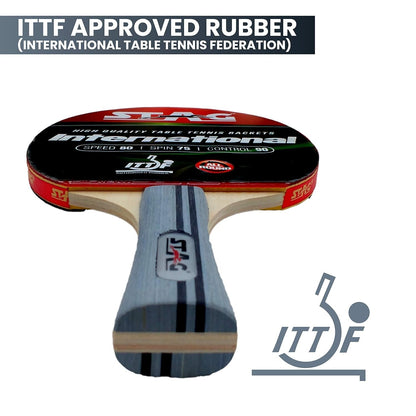 International Wood Table Tennis Racquet Without case 180 Grams Intermediate